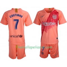 Jalkapallo Pelipaidat FC Barcelona Coutinho 7 Lasten 3 Paita 2018-2019 Lyhythihainen